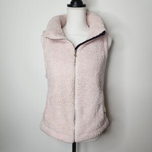 Tommy Hilfiger pink teddy full zip up vest